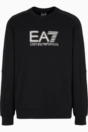 EA7 Visibility Sweatshirt mit Rundhalsausschnitt aus einer Baumwoll-Mischung