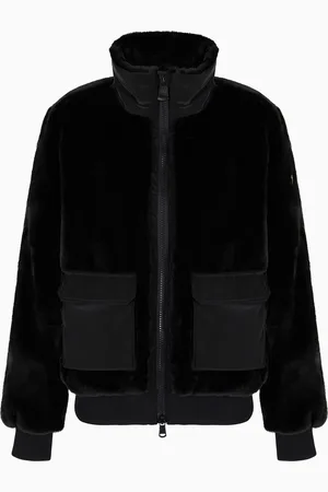 EA7 Blouson aus Stoff mit Teddyeffekt
