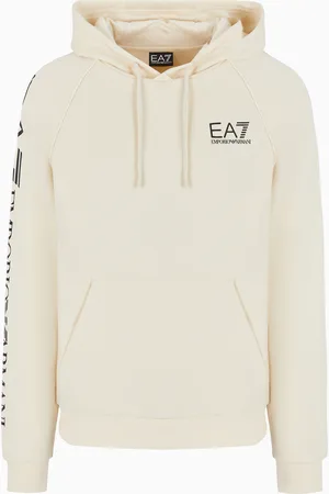 EA7 Logo Series Sweatshirt mit Kapuze aus Baumwollmischgewebe