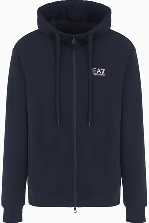 EA7 Core Identity Sweatshirt mit Kapuze aus einer Baumwollmischung