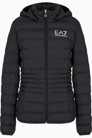 EA7 Core Lady wattierte Jacke aus recyceltem Funktionsgewebe mit Kapuze