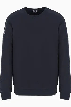 EA7 Logo Series Sweatshirt mit Rundhalsausschnitt aus einer Baumwollmischung