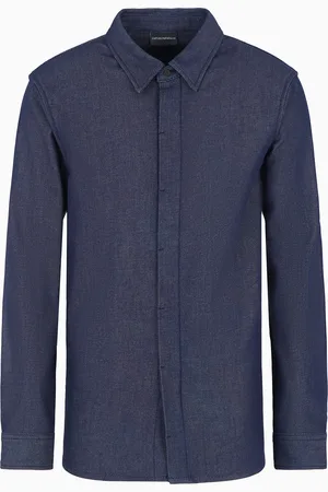 Emporio Armani ASV Denimhemd aus Lyocell-Mischung