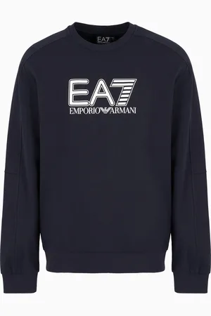 EA7 Visibility Sweatshirt mit Rundhalsausschnitt aus Baumwolle
