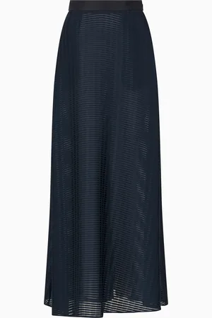 Emporio Armani Langer Rock mit durchgehendem Rechteckmuster