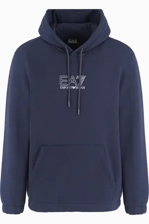 EA7 Core Identity Unisex-Sweatshirt mit Kapuze aus einer Baumwollmischung