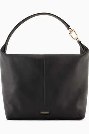 Giorgio Armani ASV Hobo Bag la Prima in großer Größe aus Lacknappaleder