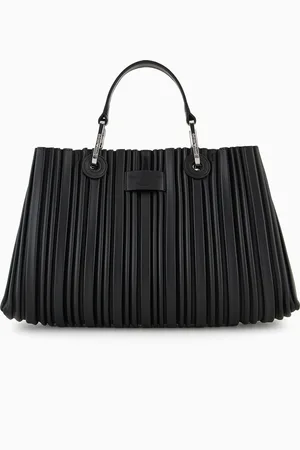 Emporio Armani ASV Kleiner Shopper MyEA aus recyceltem Material, das plissiertem Nappaleder ähnelt