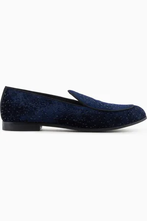 Giorgio Armani Giorgio’s Mokassins aus Samt und Strass