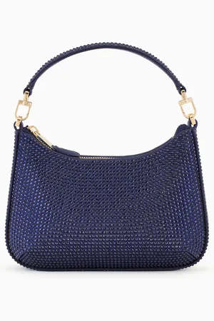 Giorgio Armani La Prima Mini-Handtasche aus Satin mit Strass