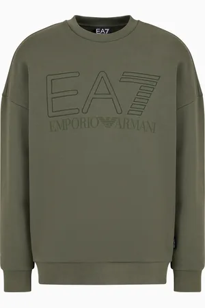 EA7 Logo-Series Unisex-Sweatshirt mit Rundhalsausschnitt aus technischem Gewebe