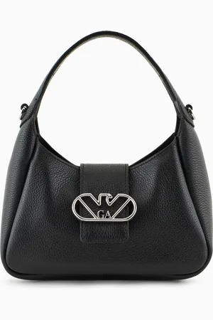 Emporio Armani Hobo-Handtasche aus Leder mit Adler-Schnalle