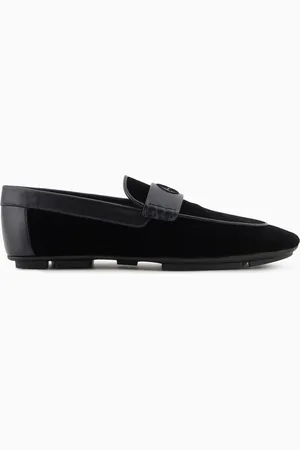 Giorgio Armani Mokassins aus Samt und Leder