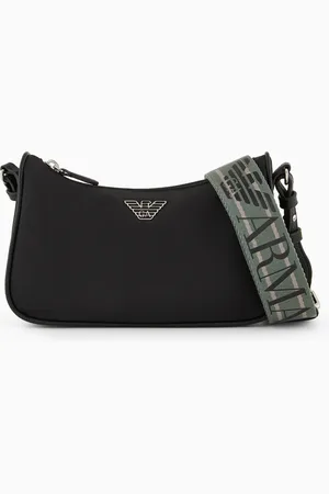 Emporio Armani ASV Tasche aus recyceltem Nylon mit Adler-Plakette