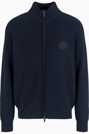 Giorgio Armani Cardigan mit Reißverschluss aus Schurwolle
