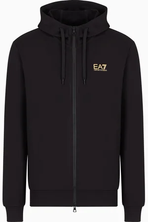 EA7 Core Identity Sweatshirt aus Baumwolle mit Kapuze
