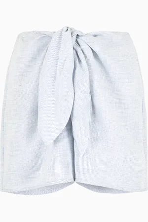 Giorgio Armani ASV Shorts aus Hanf mit feinem Streifen