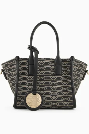 Emporio Armani Kleiner Shopper mit Allover-Monogramm-Print
