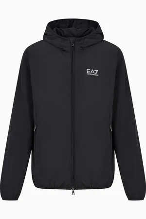 EA7 Core Identity Bomberjacke mit Kapuze aus Funktionsgewebe