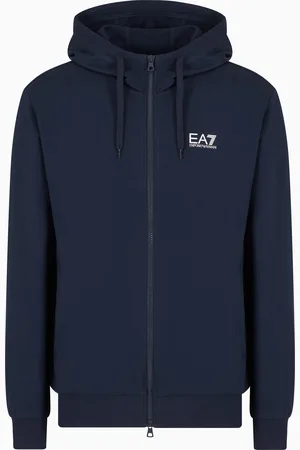 EA7 Core Identity Sweatshirt aus Baumwolle mit Kapuze