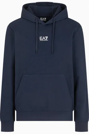 EA7 Core Identity Sweatshirt aus Baumwolle mit Kapuze