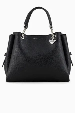 Emporio Armani Handtasche in strukturierter Optik mit Adler-Anhänger