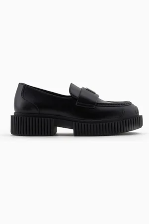 Armani Exchange Loafer aus Leder mit Logo