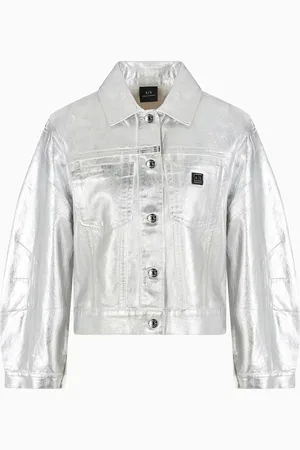 Armani Exchange Jacke aus starrer Baumwolle mit Metalldetails