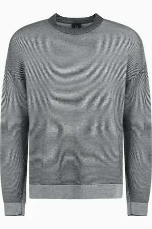 Armani Exchange Pullover aus gerippter Baumwolle mit Dégradé-Effekt