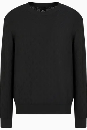 Armani Exchange ASV Ton-in-Ton-Logo-Pullover mit Rundhalsausschnitt