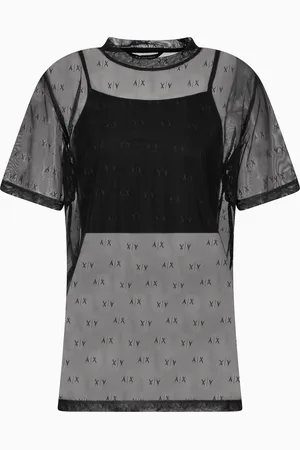 Armani Exchange Transparentes T-Shirt mit Oberteil