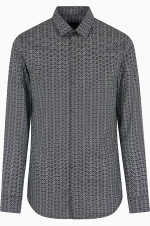 Armani Exchange Slim Fit-Hemd aus elastischer Baumwolle