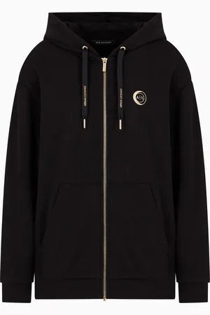 Armani Exchange Kapuzenjacke mit Reißverschluss und Metall-Logo