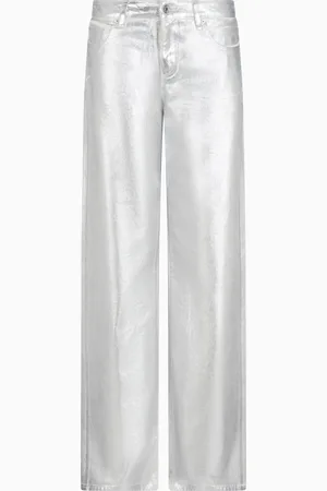 Armani Exchange Hose aus steifer Baumwolle in Metallic-Optik
