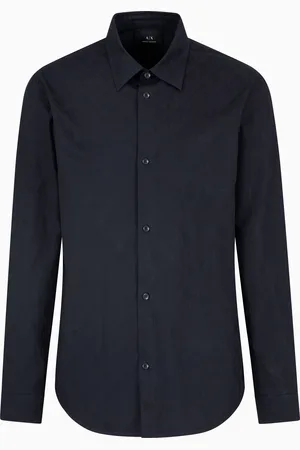 Armani Exchange Baumwollhemd im Regular Fit mit Allover-Logo in Ton