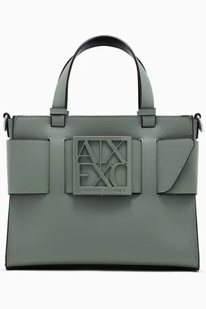 Armani Exchange Mittelgroße Tragetasche mit Doppelgriffen und Schultergurt