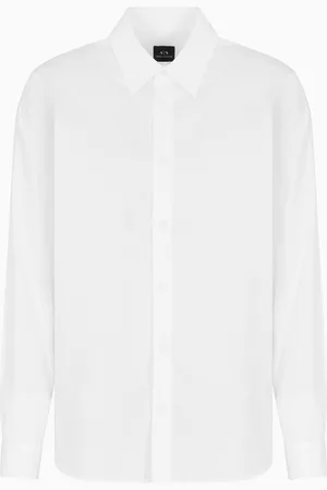 Armani Exchange Hemd aus Baumwolle und Lyocell im Regular Fit