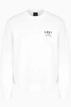 Armani Exchange Sweatshirt mit Rundhalsausschnitt „Lost in Sound“
