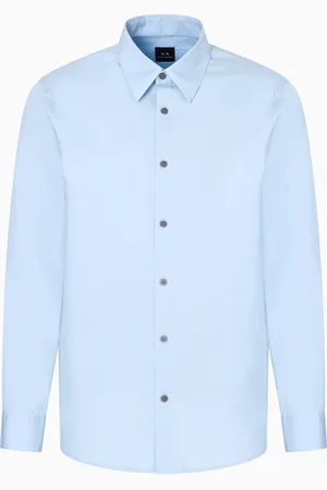 Armani Exchange Hemd aus Baumwolle und Lyocell im Regular Fit