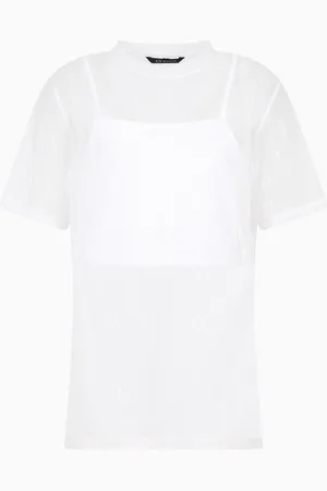 Armani Exchange Transparentes T-Shirt mit Oberteil