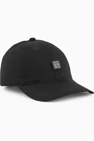 Armani Exchange Visiermütze aus Baumwolle mit Logo