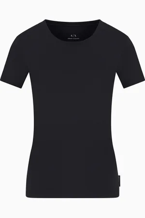Armani Exchange Basic-T-Shirt mit normaler Passform aus Pima-Baumwolle