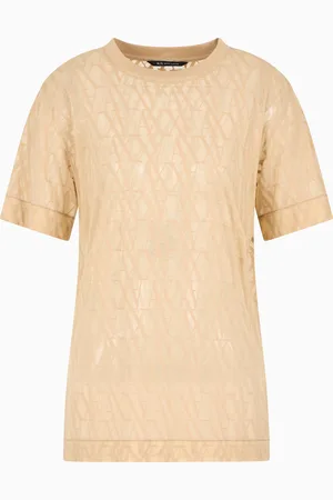 Armani Exchange T-Shirt mit normaler Passform und Allover-Logo