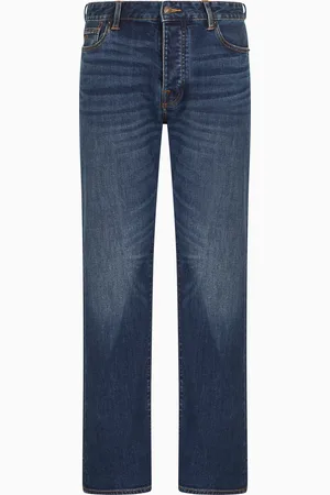 Armani Exchange Entspannte, gerade geschnittene Jeans J88 aus steingewaschenem Baumwoll-Denim