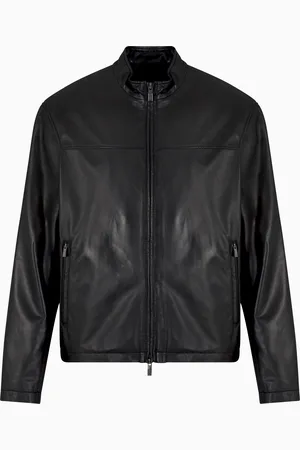 Armani Exchange Matte Jacke aus echtem Leder