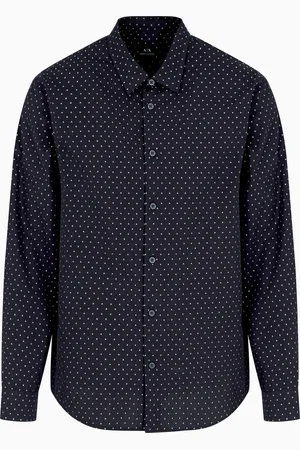 Armani Exchange Jacquardhemd aus Baumwolle mit normaler Passform