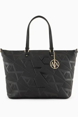 Armani Exchange Shopper-Tasche mit allover geprägtem Logo
