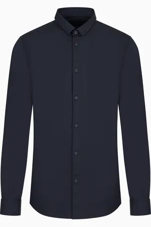 Armani Exchange Normal geschnittenes Hemd aus ultraelastischem Stoff