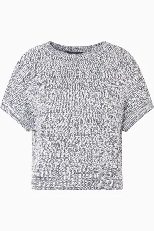 Armani Exchange Pullover aus perforiertem Bouclé-Stoff