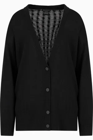 Armani Exchange Strickjacke aus Wollmischung mit Zöpfen